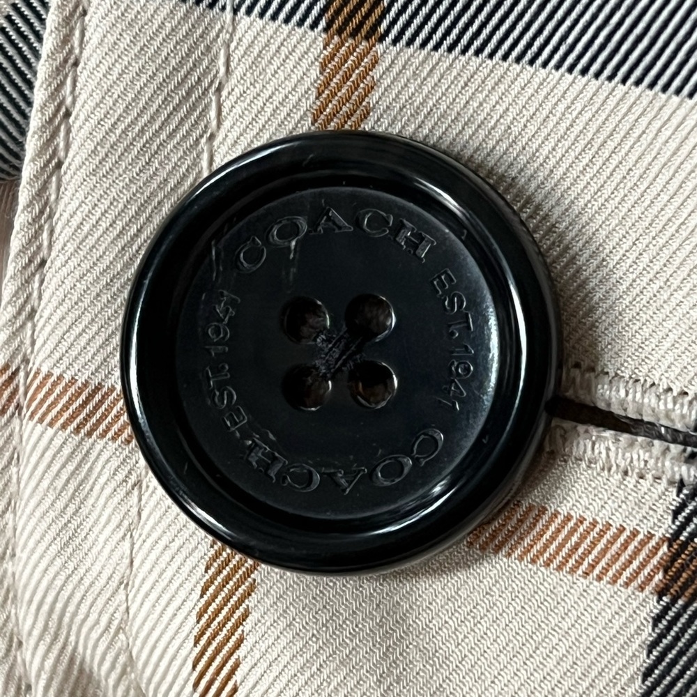 Coach Tattersall double breasted plaid trench coat - Picture 12 of 14